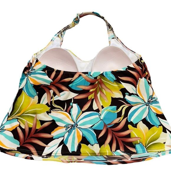 Silhouette Solutions Tankini Top Sz 16W - Picture 2 of 15